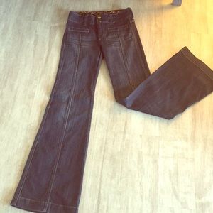 Express high waisted wide leg dark denim